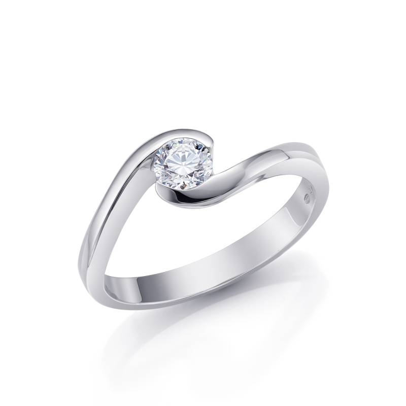 Solitario de compromiso Umi moderno de oro y diamante-2