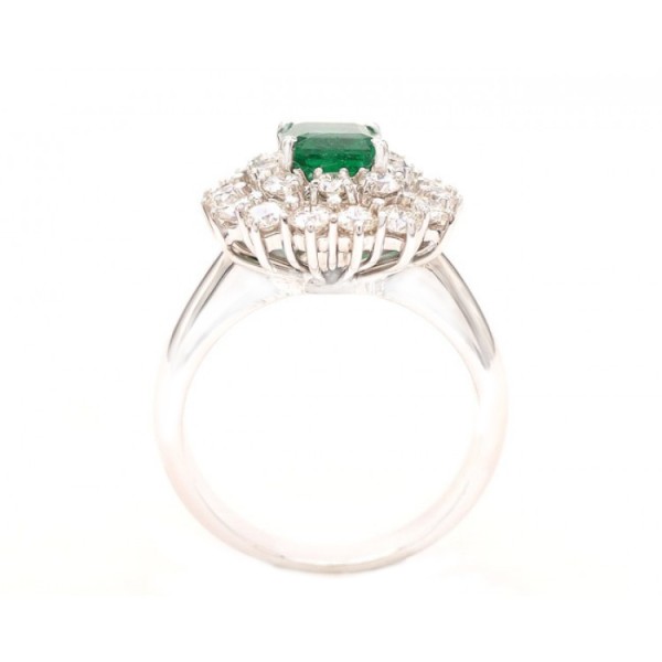 Anillo Esmeralda oro blanco Colombia Charm - SI 8 3