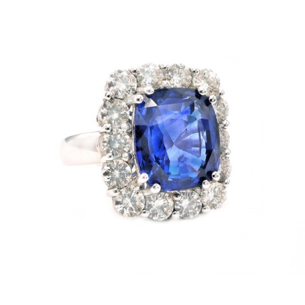Sortija con Zafiros Ceylan y Brillantes Nobility