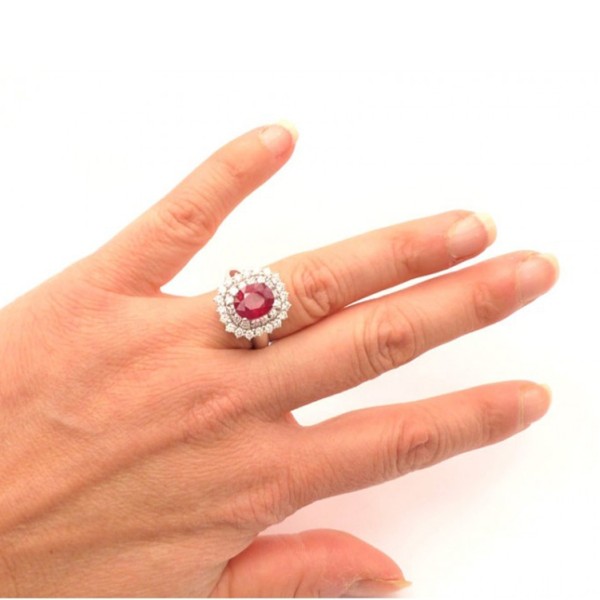 anillos de rubi pedida de mano