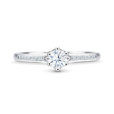 Sortija "Sydney" con brillantes de diseño clásico - SR 6