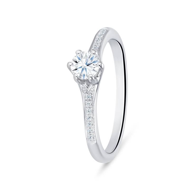 Sortija "Sydney" con brillantes de diseño clásico - SR 6