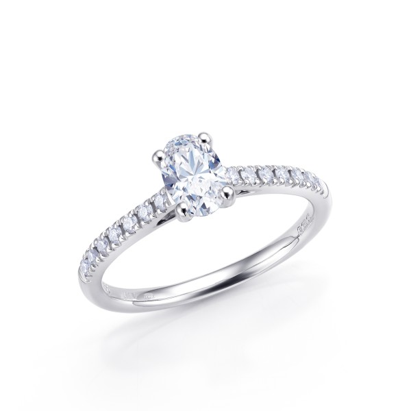 Sortija "Cairo" de oro blanco 18K y Brillantes de compromiso - SR 22 2