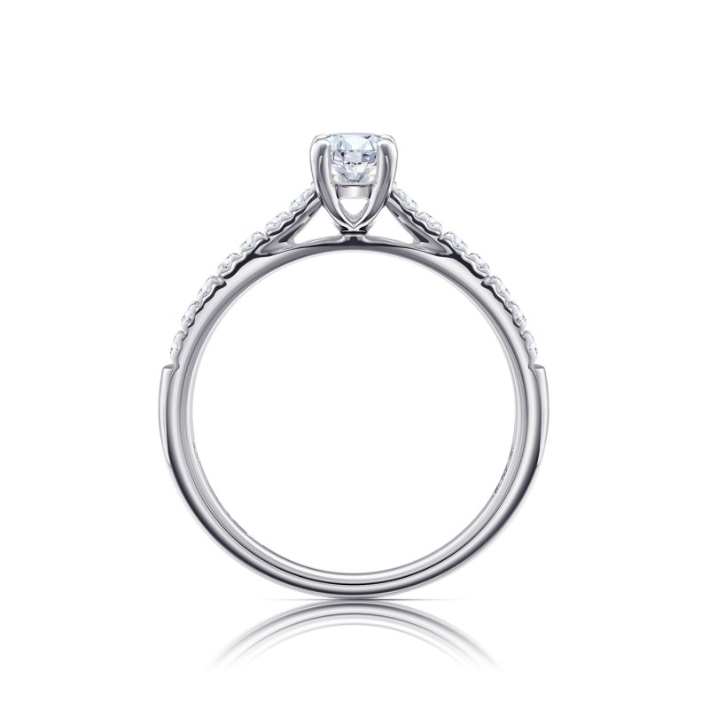 Sortija "Cairo" de oro blanco 18K y Brillantes de compromiso - SR 22-3