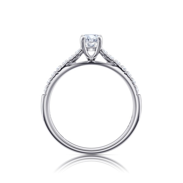 Sortija "Cairo" de oro blanco 18K y Brillantes de compromiso - SR 22-3