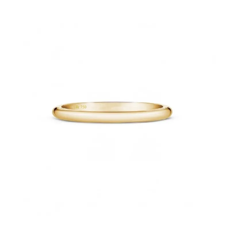 Alianza de boda media caña de 2 x 1.2 mm en Oro Rosa 18k Modelo B1OR