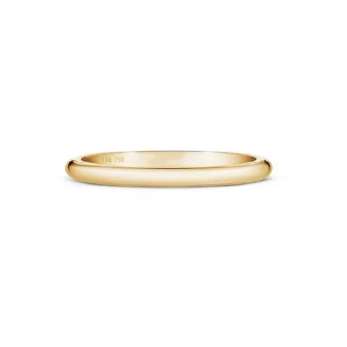Alianza de boda media caña de 2 x 1.2 mm en Oro Rosa 18k Modelo B1OR