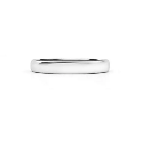 Anillo de Oro Blanco 18k  Modelo Alomada 3 mm C3OB