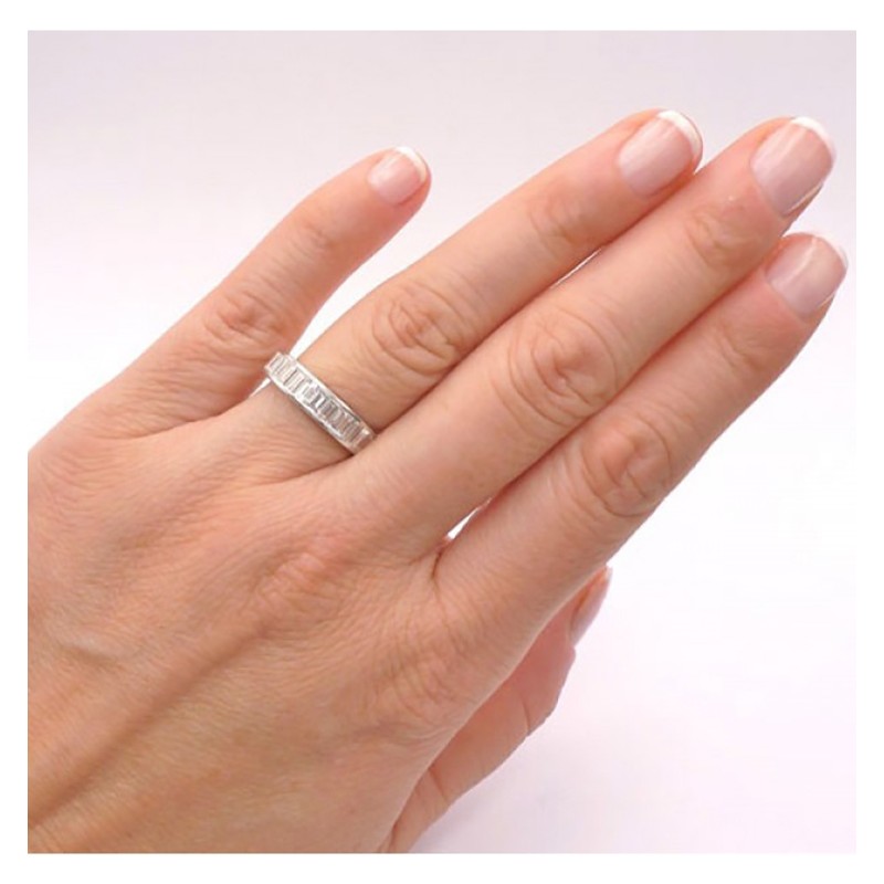 alianzas baguette oro blanco mano