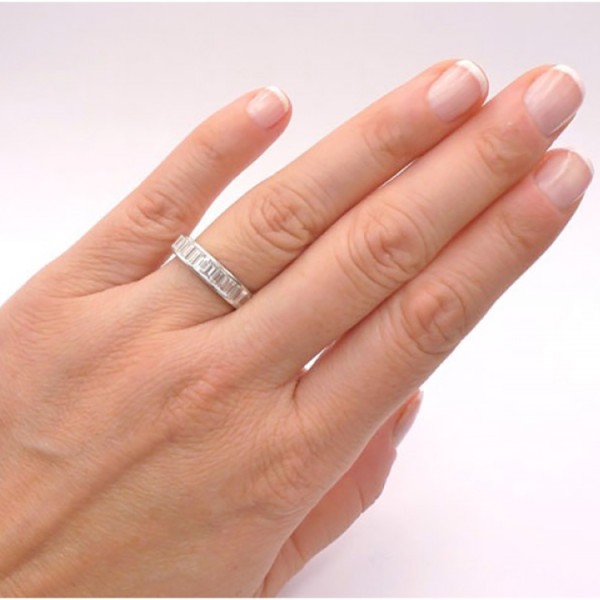 alianzas baguette oro blanco mano