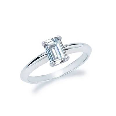 anillo con diamante esmeralda