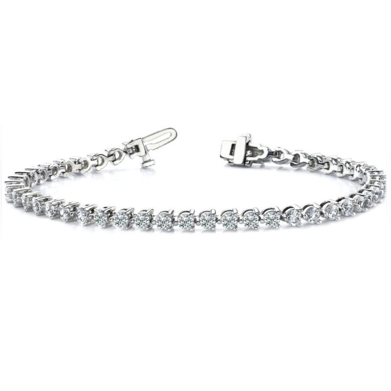 Pulsera clásica "SHALOSH" en Oro y diamantes