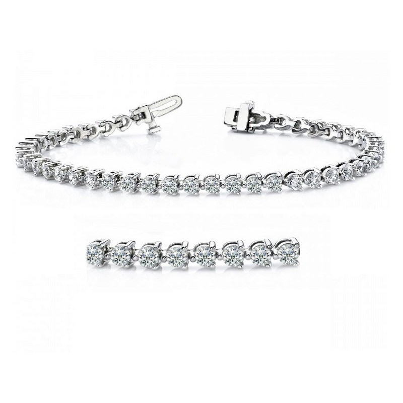 Pulsera clásica "SHALOSH" en Oro y diamantes