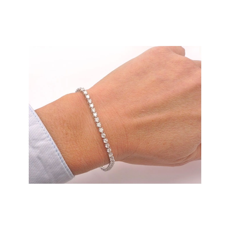 Pulsera clásica "SHALOSH" en Oro y diamantes