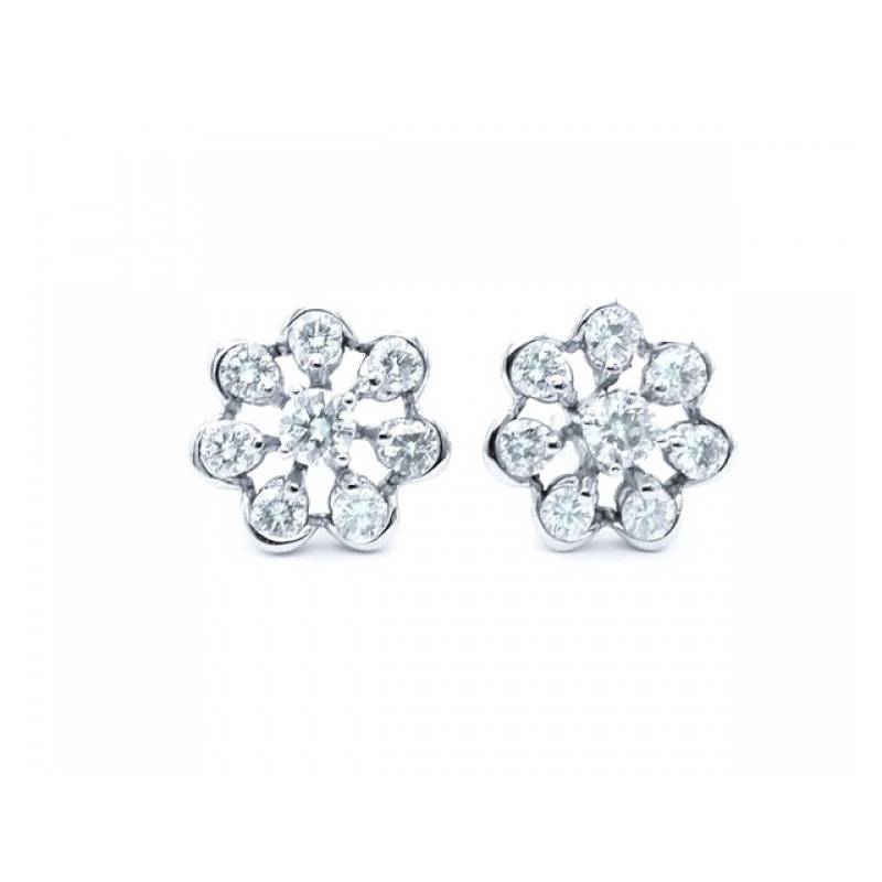 pendientes orla diamantes sencillos