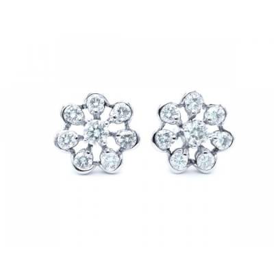 pendientes orla diamantes sencillos