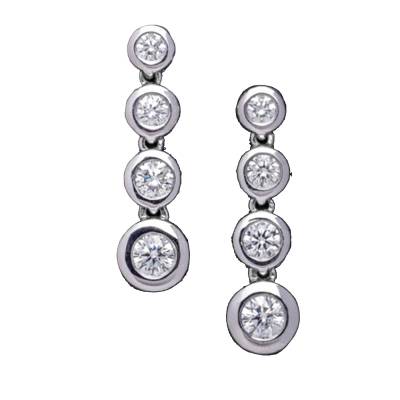 pendientes largos diamantes novia