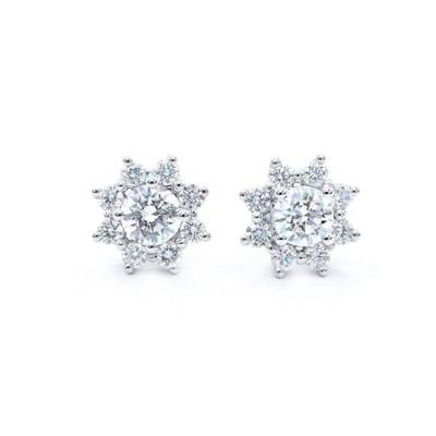 pendientes orla diamantes