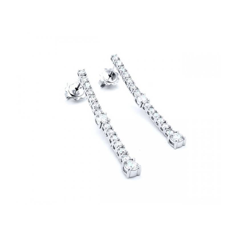 pendientes largos de diamantes