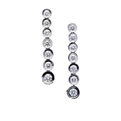 pendientes largos diamantes