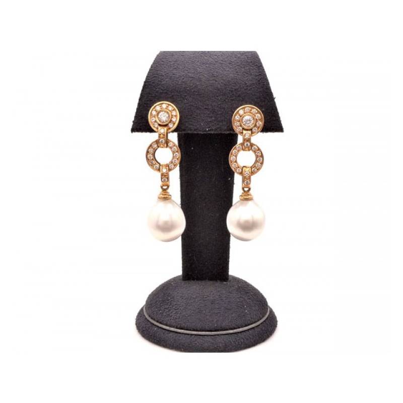 pendientes oro rosa brillantes