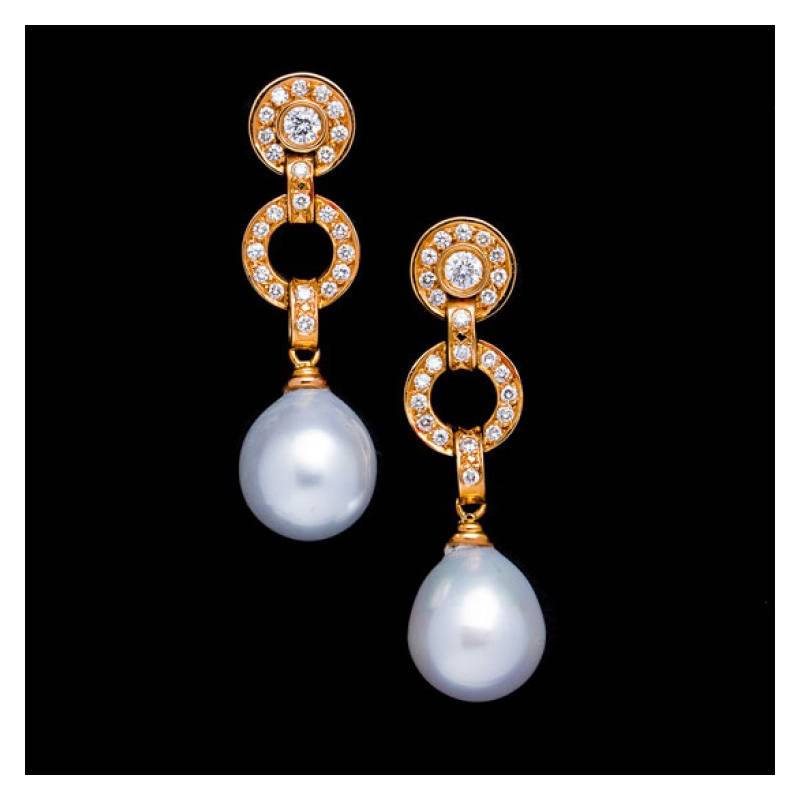 pendientes largos perlas