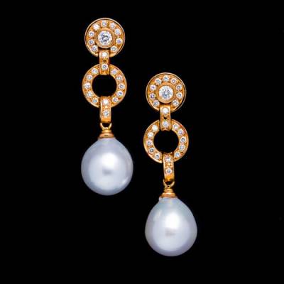 pendientes largos perlas