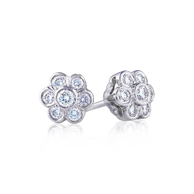 pendientes clásicos orla brillantes