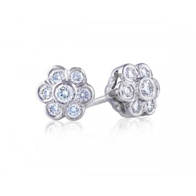 pendientes clásicos orla brillantes