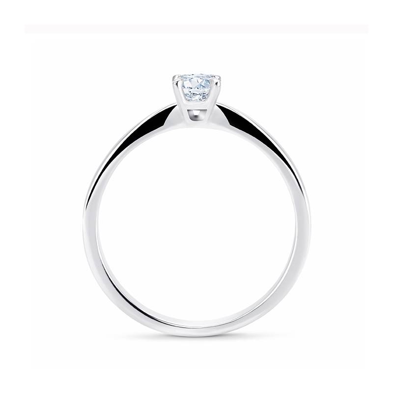 Anillo clásico "Yume S" en oro blanco con diamante de 0.30 cts-1