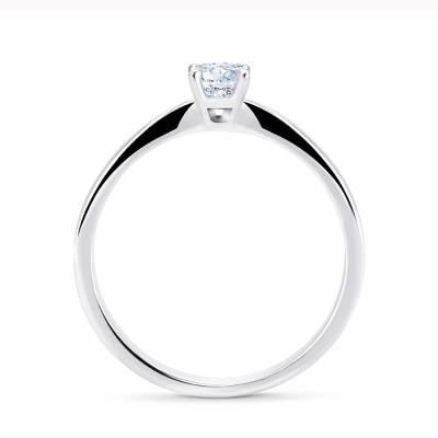 Anillo clásico "Yume S" en oro blanco con diamante de 0.30 cts-1