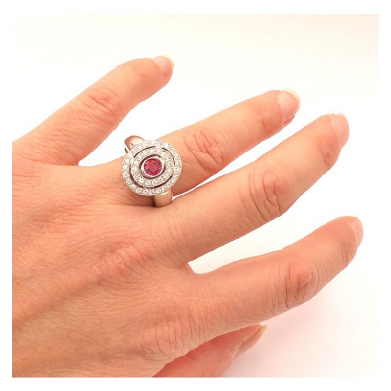 sortijas rubí brillantes si 4 mano