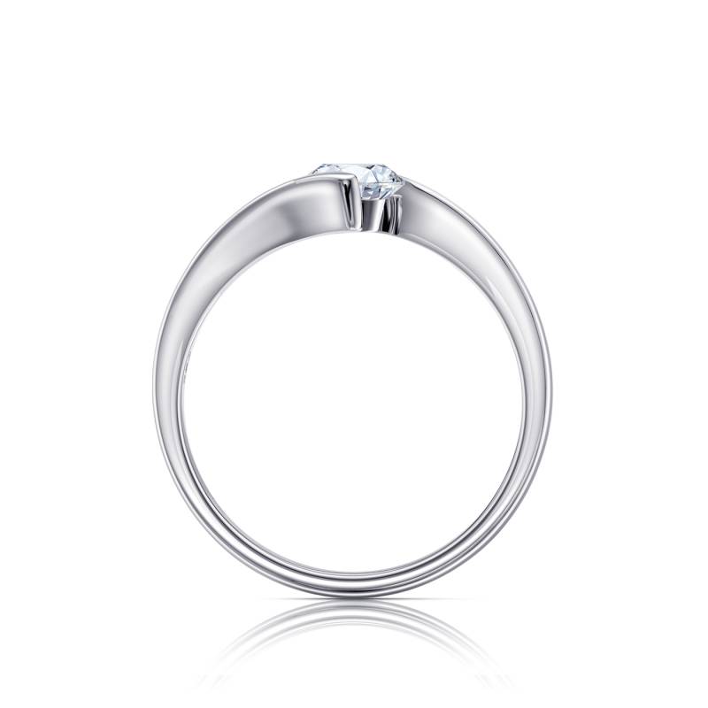 Solitario "ECLIPSE" brillante y oro anillo moderno y diseño original - SC 180-3