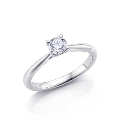 Solitario Verona de Oro Blanco y diamante SR 20-2