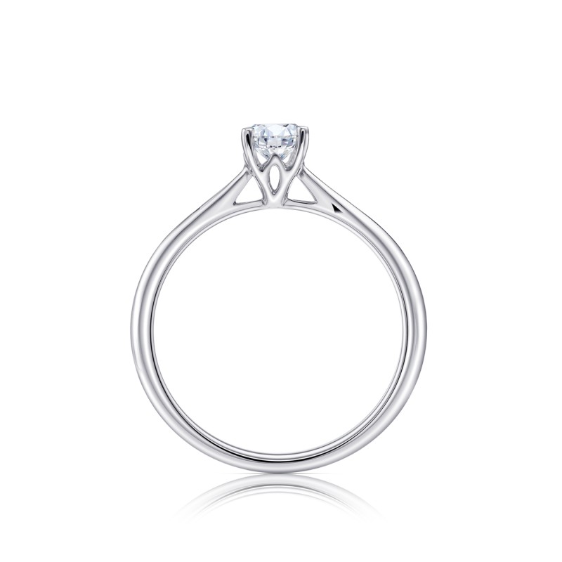 Solitario Verona de Oro Blanco y diamante SR 20-3