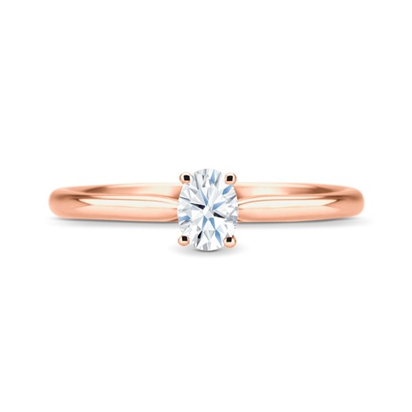 Solitario de Oro Rosa y Diamante SRR 57