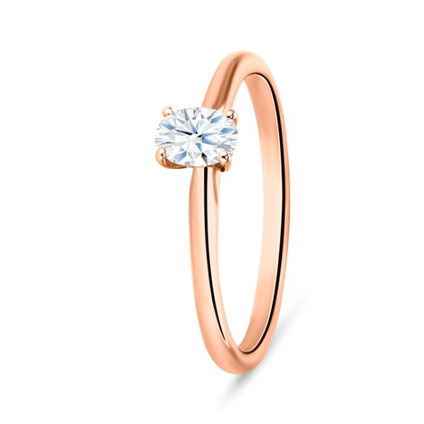 Solitario de Oro Rosa y Diamante SRR 57