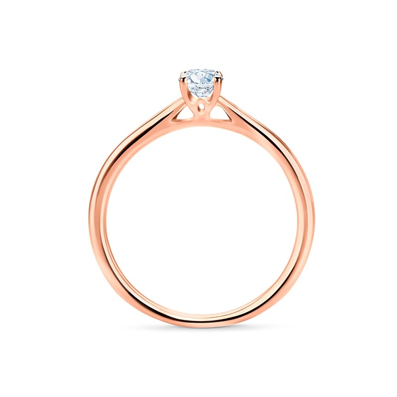Solitario de Oro Rosa y Diamante SRR 57