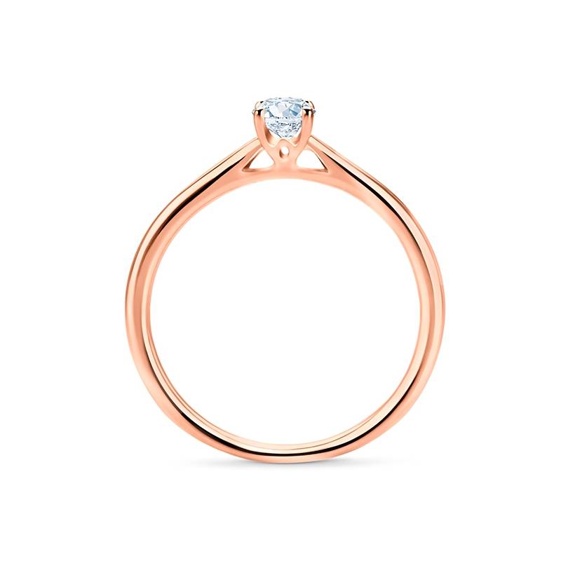 Solitario de Oro Rosa y Diamante SRR 57
