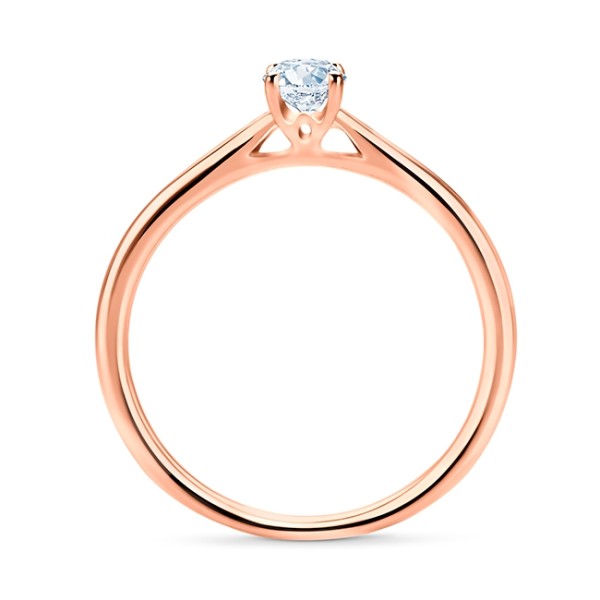 Solitario de Oro Rosa y Diamante SRR 57