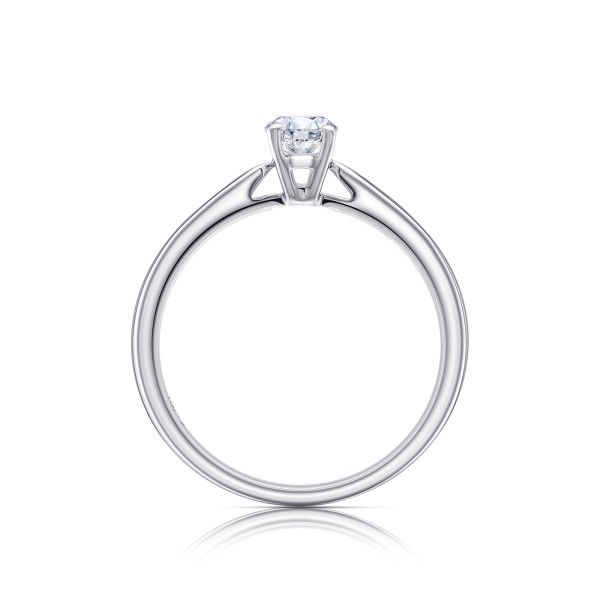 Sortija de pedida Nairobi oro Blanco y diamante 0.30 cts 4 garras 2