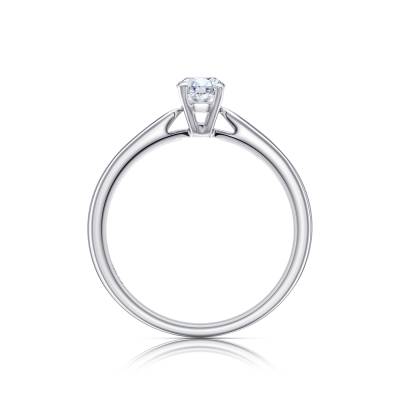 Sortija de pedida Nairobi oro Blanco y diamante 0.30 cts 4 garras-2