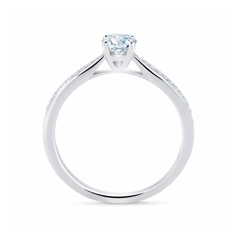 Sortija de pedida "Boston" fabricada con brillantes engastados en garras - SR 23