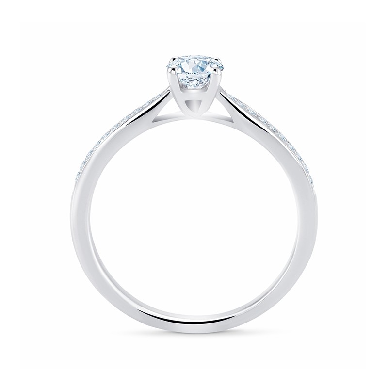 Sortija de pedida "Boston" fabricada con brillantes engastados en garras - SR 23