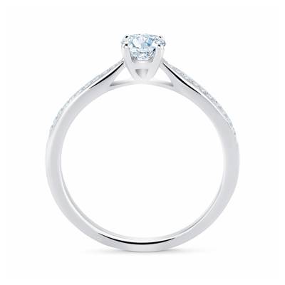 Sortija de pedida "Boston" fabricada con brillantes engastados en garras - SR 23