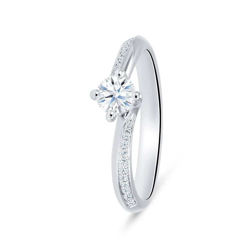 Anillo "Arba-B" de compromiso en oro de 18k con diamantes - SR 25