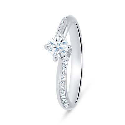 Anillo "Arba-B" de compromiso en oro de 18k con diamantes - SR 25