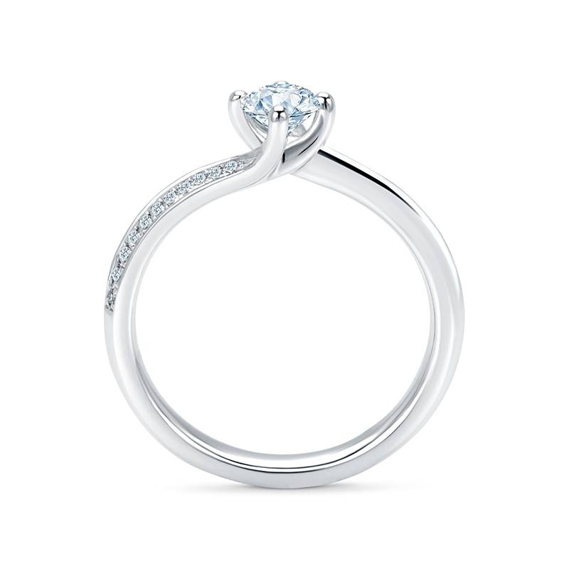 Anillo "Arba-B" de compromiso en oro de 18k con diamantes - SR 25