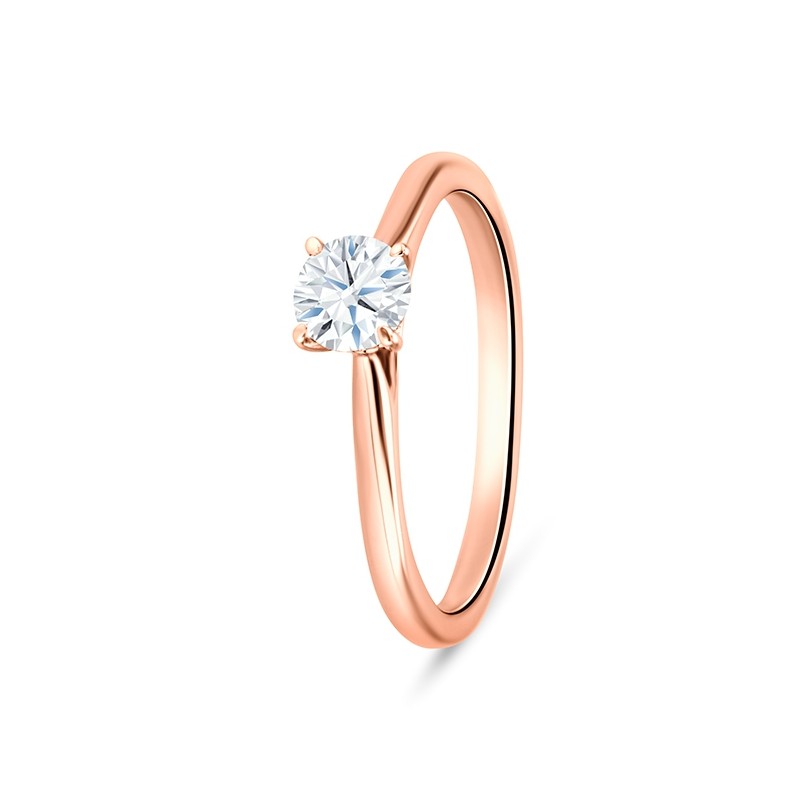 Sortija Clásica con Brillante "LIDO" de oro rosa