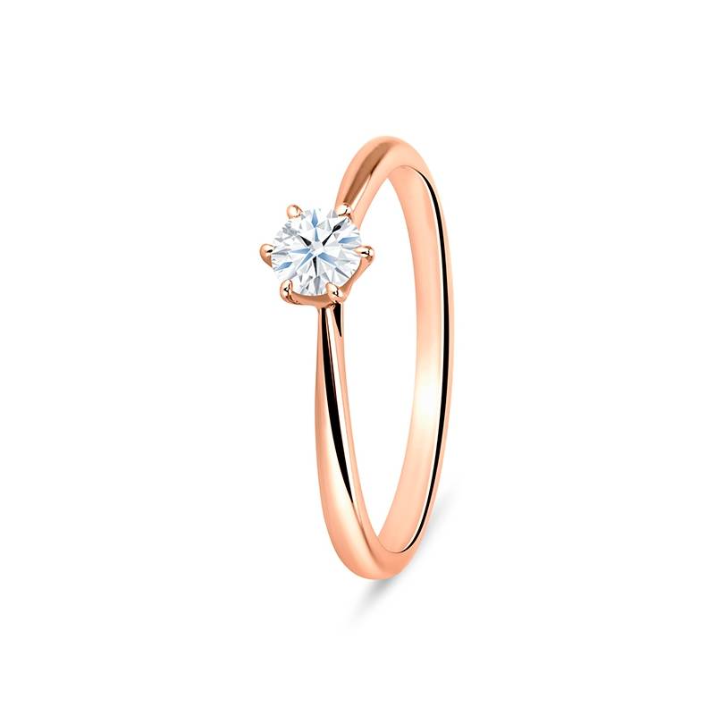 Solitario "Milan" compromiso oro rosa y diamante SR 30